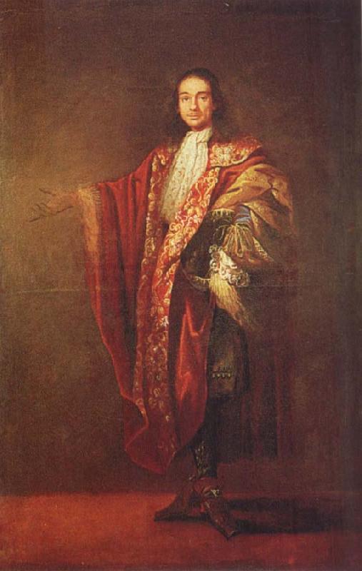 Sebastiano Bombelli Full-length Portrait of paolo querini as procurator of San Marco